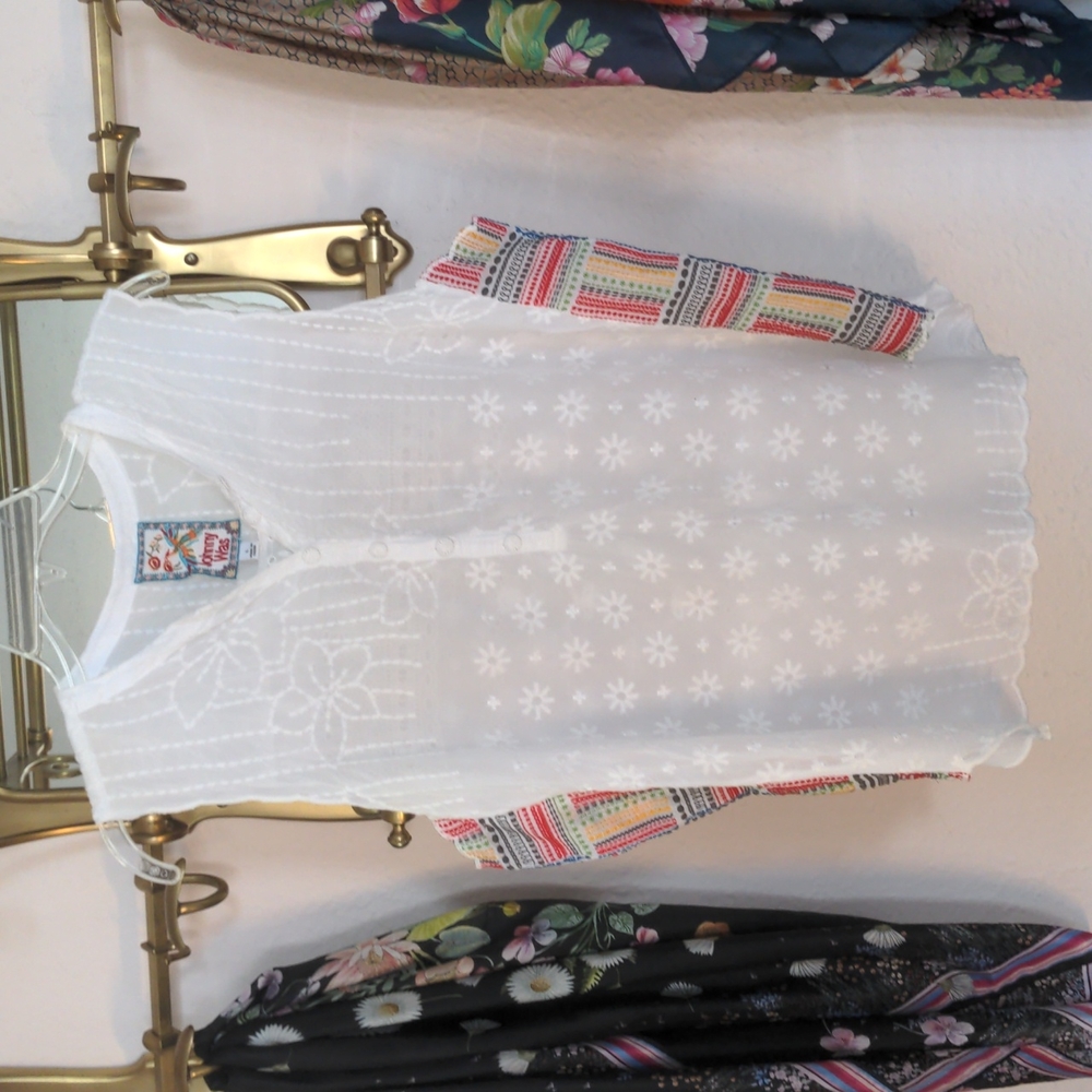 Johnny Was eyelet lace top